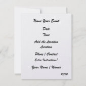 金ゴールドレコード – パーティー招待状- SRF 招待状 (裏面)