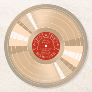 金ゴールドレコード ラウンドペーパーコースター
