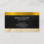 金ゴールドレザーマーブル 名刺 (裏面)