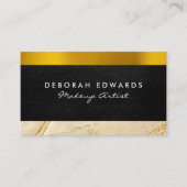 金ゴールドレザーマーブル 名刺 (正面)