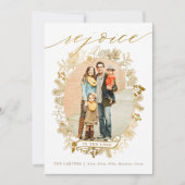 金ゴールドレジスクリスマスリースクリスマスカード シーズンカード (正面)