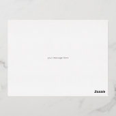 金ゴールドレタリングの結婚休日の発表 箔シーズンポストカード (裏面)