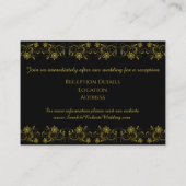 金ゴールドレタリングオンブラックウィズフィリーグリーデザイン エンクロージャーカード (裏面)