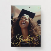 金ゴールドレタリング卒業写真卒業パーティー 箔招待状