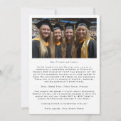 金ゴールドレタリング卒業写真研究科 案内状 (裏面)