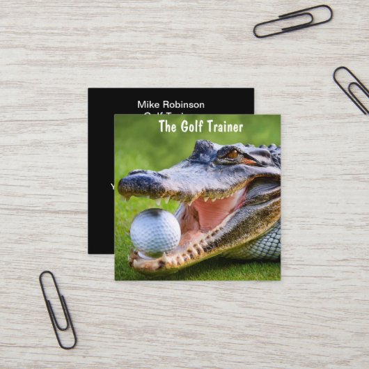 金ゴールドレッスンのトレーニングプロフェッショナル スクエア名刺 (正面/裏面インサイチュ)