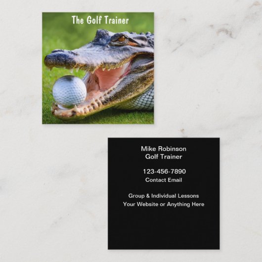 金ゴールドレッスンのトレーニングプロフェッショナル スクエア名刺 (正面/裏面)