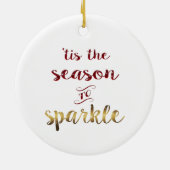 金ゴールドレッドは輝く季節だ"手書き セラミックオーナメント (裏面)