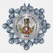 金ゴールドレッドクリスマスくるみ割り、グレームフレーム オーナメントカード (裏面)