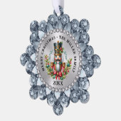 金ゴールドレッドクリスマスくるみ割り、グレームフレーム オーナメントカード (左)