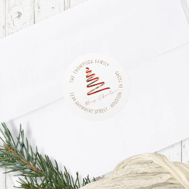 金ゴールドレッドクリスマスツリーの返品名住所 ラウンドシール