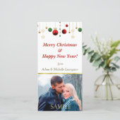 金ゴールドレッドクリスマスボール シーズンカード (スタンド正面)