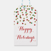 金ゴールドレッドグリッター紙吹雪クリスマスベーキングラベル ギフトタグ (裏面)