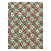 金ゴールドレッドグリーンホワイトポインセチア テーブルクロス (正面)