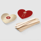 金ゴールドレッドサークルダブル中国のハピネス結婚ズ ハンドファン (組立なし)