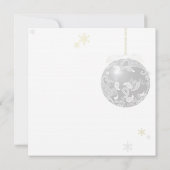 金ゴールドレッドシルバーウィンターリタイアメントパーティー 招待状 (裏面)