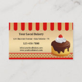 金ゴールドレッドスイートカップケーキベーカリー名刺 名刺 (裏面)