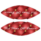 金ゴールドレッドダイヤモンドタフテッドレザーあなたのテキストサッカー アメリカンフットボール (パネル)