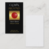 金ゴールドレッドノーズコメディロゴ 名刺 (正面/裏面)