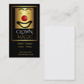 金ゴールドレッドノーズピエロロゴ 名刺 (正面/裏面)