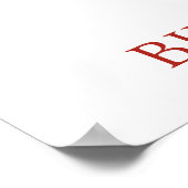 金ゴールドレッドバースデーカスタムタパーティー20x30写真 ポスター (角)