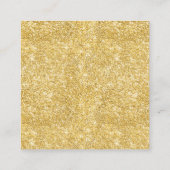 金ゴールドレッドファミリーメリークリスマスホリーグリッター スクエア名刺 (裏面)