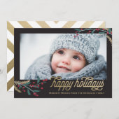 金ゴールドレッドベリーフレーム |おめでとう シーズンカード (正面/裏面)