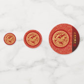 金ゴールドレッドホースペーパーカット2026ゴールデンパーティー紙吹雪 コンフェッティ (正面)