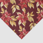 金ゴールドレッドポインセティアスヴィンテージクリスマス 薄葉紙 (詳細)