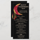 金ゴールドレッドムーンハート宝石バレンタインズデイメニュー メニュー (正面/裏面)