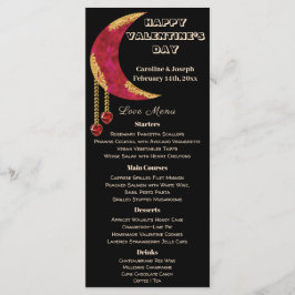 金ゴールドレッドムーンハート宝石バレンタインズデイメニュー メニュー