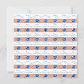 金ゴールドレッドムーンブルーハートジュエルバレンタインデー 招待状 (裏面)