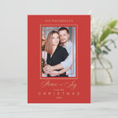 金ゴールドレッドモダンミニマル写真家族 (スタンド正面)