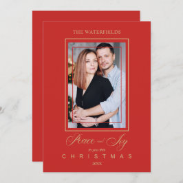 金ゴールドレッドモダンミニマル写真家族