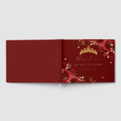 金ゴールドレッドローズフローラスワールキンセアニェラ ゲストブック (全面)