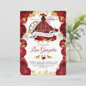 金ゴールドレッドローゼスウエスタンチャラブーツキンセアニラ 招待状 (スタンド正面)