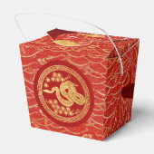 金ゴールドレッド中国のスネーク紙カット2025 TOFB フェイバーボックス (裏面サイド)