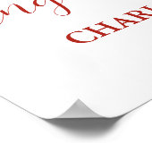 金ゴールドレッド婚約パーティカスタム18x24写真 ポスター (角)