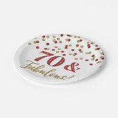 金ゴールドレッド紙吹雪70と素晴らしい ペーパープレート (アングル)