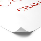 金ゴールドレッド結婚ウェルカムカスタム18x24写真 ポスター (角)