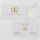 金ゴールドレディージャスティスバッジ弁護士 名刺 (正面/裏面)