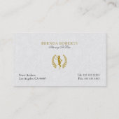 金ゴールドレディージャスティスバッジ弁護士 名刺 (裏面)