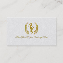 金ゴールドレディージャスティスバッジ弁護士 名刺