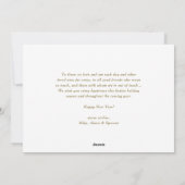 金ゴールドレトロタイポグラフィフォトハッピー新年 シーズンカード (裏面)