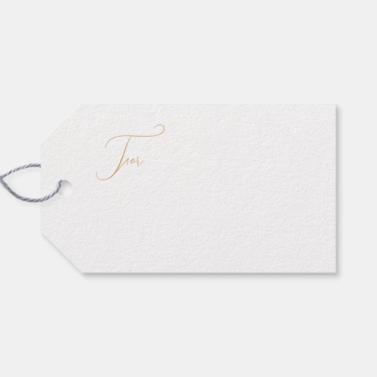 金ゴールドレトロボホミニマリストクリスマス ギフトタグ (裏面横)