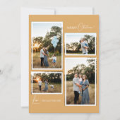 金ゴールドレトロボホミニマリスト4枚フォトコラージュ シーズンカード (正面)