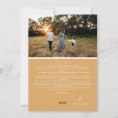 金ゴールドレトロBohoミニマリストの手紙と写真 シーズンカード (裏面)