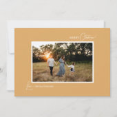 金ゴールドレトロBohoミニマリスト写真と手紙 シーズンカード (正面)