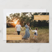 金ゴールドレトロBohoミニマリスト家族ニュース写真 シーズンカード (正面)