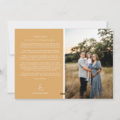 金ゴールドレトロBohoミニマリスト家族ニュース写真 シーズンカード (裏面)